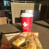 Tim Hortons storefront and interior at 3998 Walker Rd, Windsor, ON