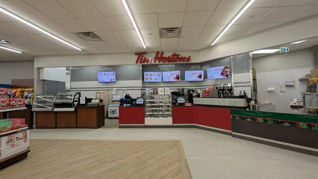 Tim Hortons storefront and interior at 21 Maamuu Rd., Chisasibi, QC