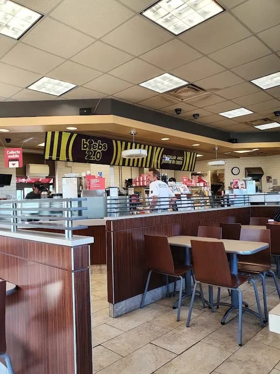 Tim Hortons storefront and interior at 367, Montee, Rimouski, QC