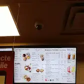 Tim Hortons storefront and interior at 5983, Ch. De St-elie, Sherbrooke, QC