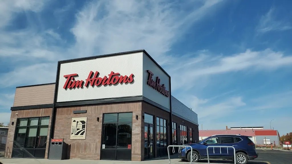 Tim Hortons storefront and interior at 1246 Albert St, Regina, SK