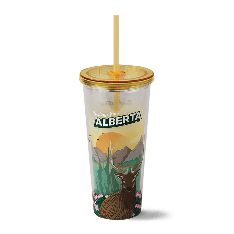 Alberta Plastic Straw Tumbler 24oz