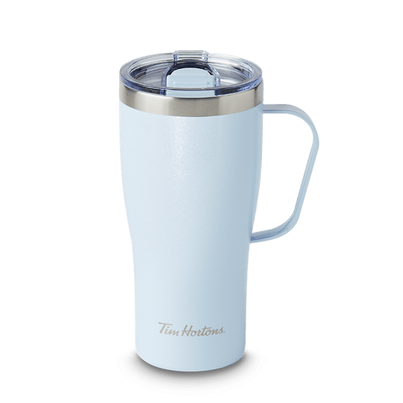 Holiday Stainless Steel Travel Mug - Glossy Shimmer Blue 20oz