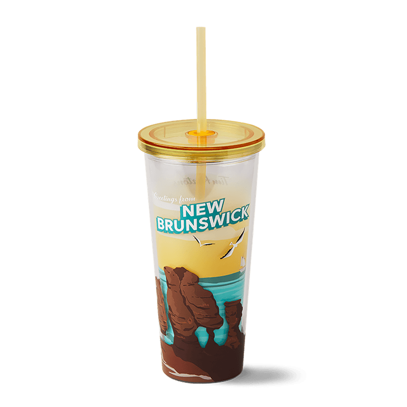 New Brunswick Plastic Straw Tumbler 24oz