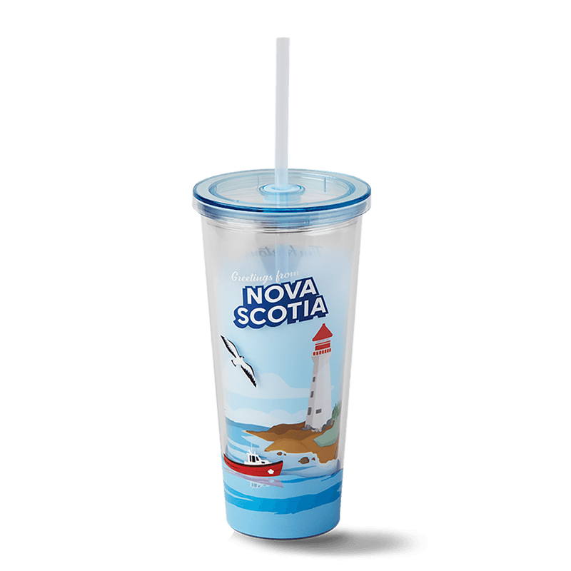Nova Scotia Plastic Straw Tumbler 24oz
